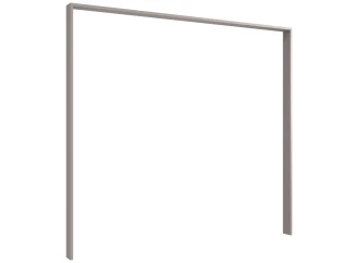 Paspartový rám k šatníkovej skrini Tilburg, 228 cm, šedá sahara