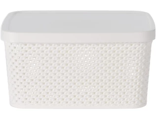 Úložný box s vekom Diamond 3,5 l, čierny/biely