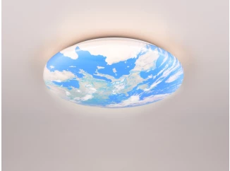 Stropné LED osvetlenie Terra 37 cm, motív Zeme