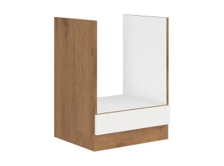 Kuchynská skrinka pre vstavanú rúru Vigo,dub lancelot/biely lesk,60 cm