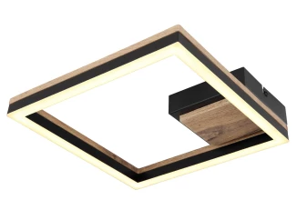 Stropné LED osvetlenie Beatrix 27 cm, kov/drevo