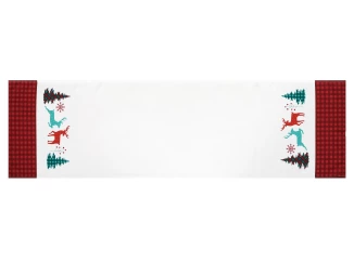 Vianočný behúň na stôl Stromčeky a soby, 150x40 cm