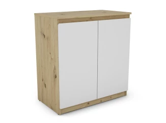 Skrinka 2-dverová Carlos, dub artisan/biela, 75 cm