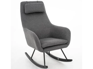 Hojdacie kreslo Galileo, stredne šedá tkanina