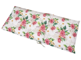 Záhradný polster Rosie 50x118 cm, ruža, biely
