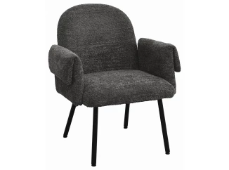 Jedálenská stolička Izabel, tmavo šedá štruktúrovaná látka