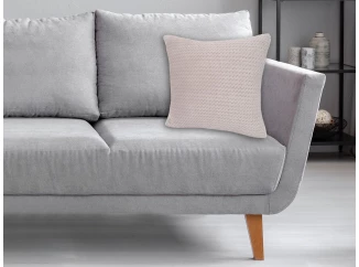 Dekoračný vankúš ZigZag 45x45 cm, pieskový