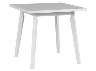 Štvorcový jedálenský stôl Norveg 80x80 cm, bielená borovica/biely