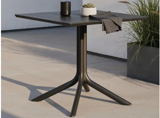 Štvorcový záhradný stôl Panta 80x80 cm, antracitový