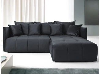 Rohová sedacia súprava Magic, antracitová látka