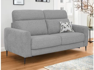 Rozkladacia pohovka na trvalé spanie Georgia, svetlo šedá látka