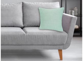 Dekoračný vankúš ZigZag 45x45 cm, mätovo zelená