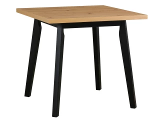 Štvorcový jedálenský stôl Norveg 80x80 cm, dub artisan/čierny