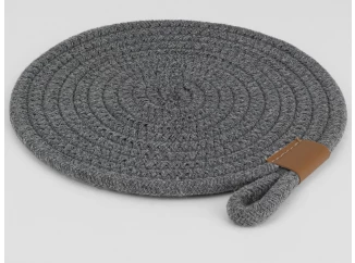 Podložka pod hrniec LifeStyle 20 cm, tmavo šedá bavlna