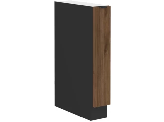 Dolná kuchynská skrinka Monza, 15 cm, orech/čierna