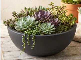 Kvetináč Kanten 40x16 cm, antracitový