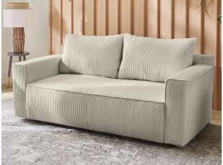 Rozkladacia pohovka Ron, šedo-béžová štrukturovaná látka