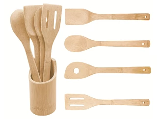 Sada kuchnských pomôcok v stojane Bambus (5 dielov)