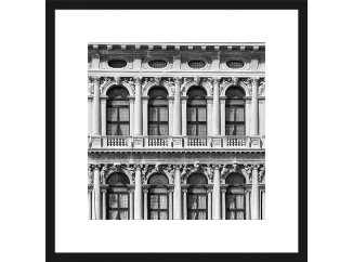 Rámovaný obraz Architektúra 40x40 cm, čiernobiely