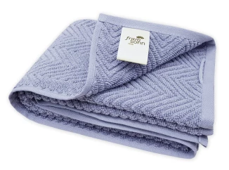 Osuška Ocean, BIO bavlna, holubia modrá, vlnkovaný vzor, 75x150 cm