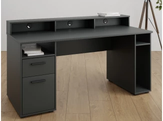 Písací stôl s nástavcom Kamil, antracitový