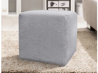 Taburet Bali, 40x40 cm, svetlo šedá štruktúrovaná látka