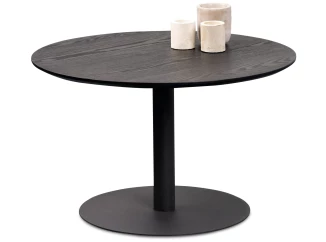 Okrúhly konferenčný stolík Ida, 60 cm, čierny jaseň