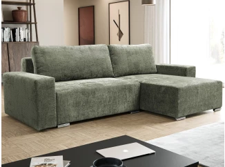 Rohová sedacia súprava Anafi, machovo zelená látka