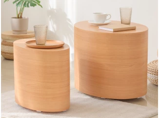 Sada oválnych stolíkov Alvo, buk, 2 ks