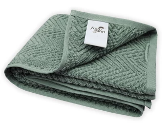 Osuška Ocean, BIO bavlna, tmavo zelená, vlnkovaný vzor, 75x150 cm