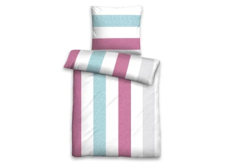 Obliečky seersucker Miriam, farebné pruhované