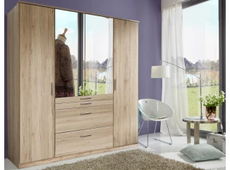 Šatníková skriňa Aachen, 180 cm, dub san remo