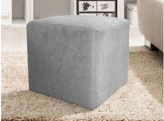 Taburet Bali, 40x40 cm, holubia šedá látka