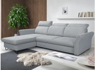 Rohová sedacia súprava Star, svetlo šedá látka