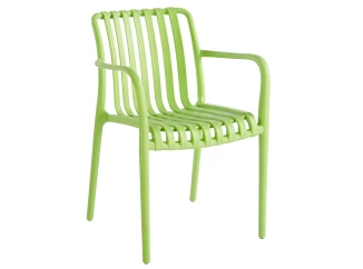 Záhradná stolička s podrúčkami Pixa, zelená