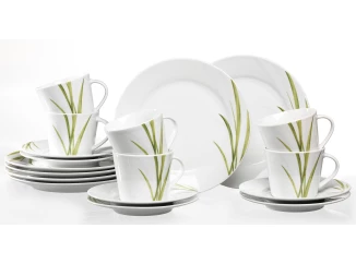 Kávový servis (18 dielov) Aveda, motiv tráva