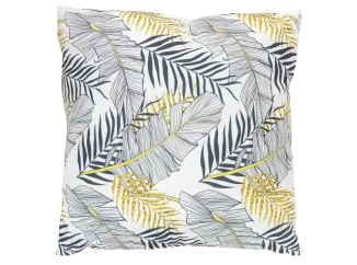 Dekoračný vankúš 45x45 cm, listy, zamatový