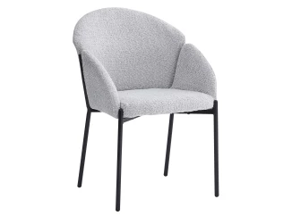 Jedálenská stolička Felicita, svetlo šedá štruktúrovaná látka