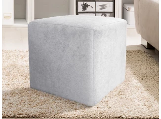 Taburet Bali, 40x40 cm, svetlo šedá látka