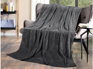 Flanelová deka Cashmere Dots 150x200 cm, antracitová