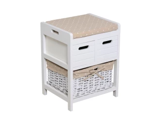 Lavica/botník Mariana, biela, 37 cm