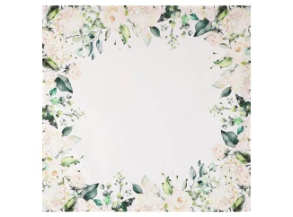 Obrus Biele ruže a hortenzie, 80x80 cm