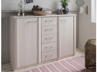 Komoda so zásuvkami Luxor 125 cm, polárny smrekovec
