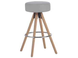 Barová stolička Helsing, svetlo šedá látka