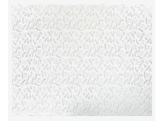 Vianočný obrus Perie a šišky 130x160 cm, strieborný