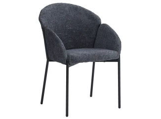 Jedálenská stolička Felicita, dymovo šedá štruktúrovaná látka