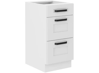 Dolná zásuvková kuchynská skrinka Luna, 40 cm, biela