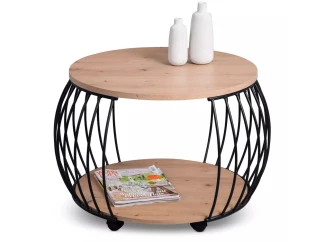 Okrúhly konferenčný stolík Peking 60 cm, dub artisan