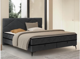 Postel Parana 160x200 cm, grafitovo šedá zamatová látka