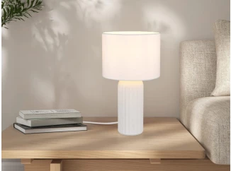 Stolná lampa Blair 36 cm, biela